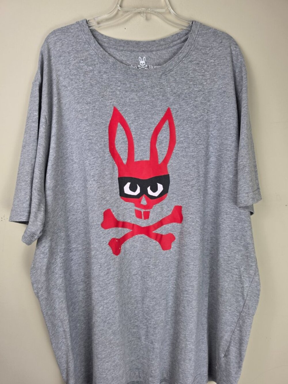 Psycho Bunny Men's Skull Crossbones Graphic T-Shirt Gray 3XLT Streetwear - Picture 5 of 10